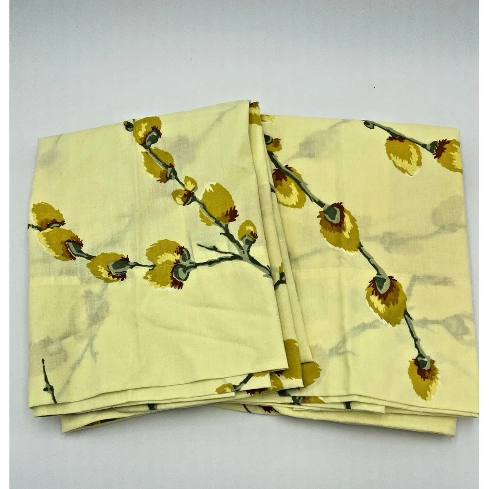 Fieldcrest Double Sheet Set Fitted Flat Pillow cases 1970s  Retro Floral Vintage